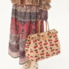 Valentino Garavani Antibes Medium Shopping Bag aus Jacquard-Raffia mit Cherryfic-Motiv Valentino Garavani Antibes Medium Shopping Bag aus Jacquard-Raffia mit Cherryfic-Motiv