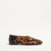 Valentino Garavani Babouche Haircalf Loafers mit Fauve Eclat Print