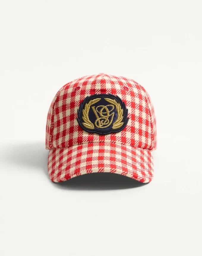 Valentino Garavani Baseballkappe aus Baumwolle und Wolle mit Aufnäher Valentino Garavani Baseballkappe aus Baumwolle und Wolle mit Aufnäher