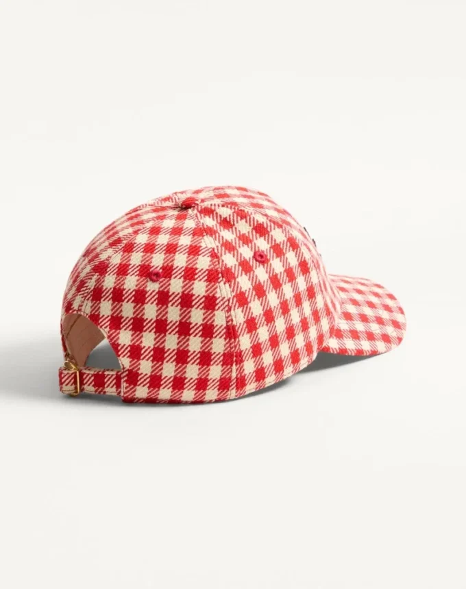 Valentino Garavani Baseballkappe aus Baumwolle und Wolle mit Aufnäher Valentino Garavani Baseballkappe aus Baumwolle und Wolle mit Aufnäher