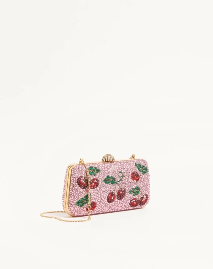 Valentino Garavani Carry Secrets Minaudiere mit Cherryfic-Strassmotiv Valentino Garavani Carry Secrets Minaudiere mit Cherryfic-Strassmotiv