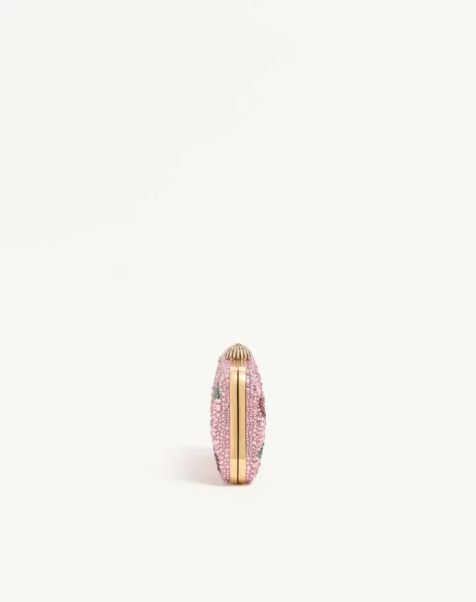 Valentino Garavani Carry Secrets Minaudiere mit Cherryfic-Strassmotiv Valentino Garavani Carry Secrets Minaudiere mit Cherryfic-Strassmotiv