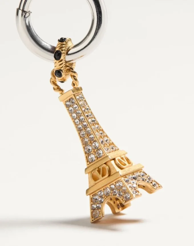 Valentino Garavani Chez Valentino Einzelner Ohrring aus Metall und Swarovski®-Kristallen Valentino Garavani Chez Valentino Einzelner Ohrring aus Metall und Swarovski®-Kristallen