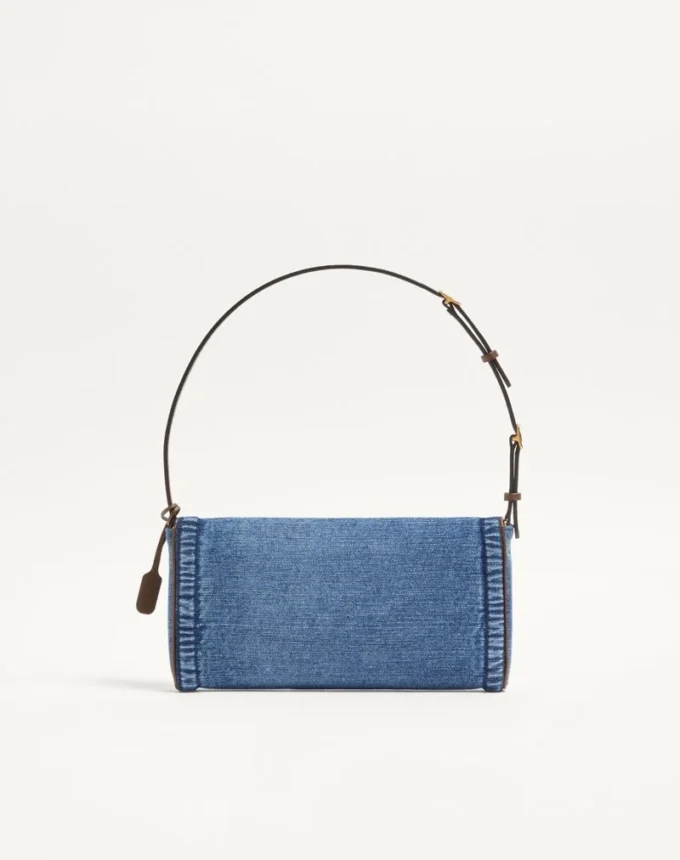 Valentino Garavani DeVain Kleine Denim-Umhängetasche Valentino Garavani DeVain Kleine Denim-Umhängetasche