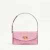 Valentino Garavani DeVain Kleine Umhängetasche aus Cloqué-Jacquard-Stoff. Valentino Garavani DeVain Kleine Umhängetasche aus Cloqué-Jacquard-Stoff.