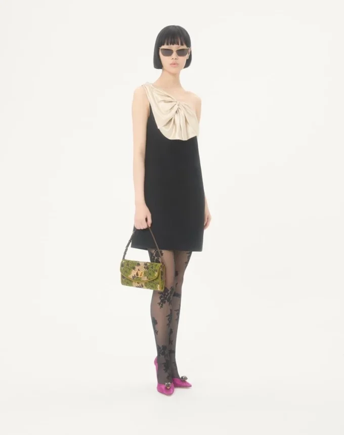 Valentino Garavani DeVain Kleine Umhängetasche aus Jacquard-Lurex-Stoff Valentino Garavani DeVain Kleine Umhängetasche aus Jacquard-Lurex-Stoff