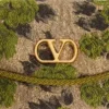Valentino Garavani DeVain Kleine Umhängetasche aus Jacquard-Lurex-Stoff Valentino Garavani DeVain Kleine Umhängetasche aus Jacquard-Lurex-Stoff