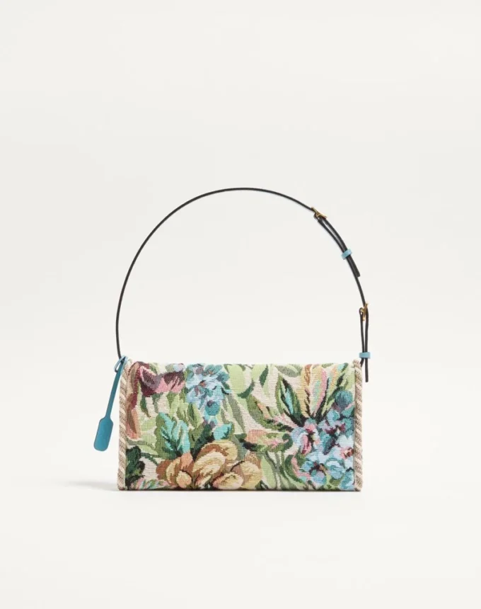 Valentino Garavani DeVain Kleine Umhängetasche aus Voyage Imaginaire Jacquard-Stoff Valentino Garavani DeVain Kleine Umhängetasche aus Voyage Imaginaire Jacquard-Stoff