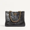 Valentino Garavani Laseine Shopping Bag aus Nappaleder mit Chevron-Muster Valentino Garavani Laseine Shopping Bag aus Nappaleder mit Chevron-Muster