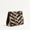 Valentino Garavani Laseine Shopping Bag aus Pythonleder und Wildleder mit Chevron-Muster Valentino Garavani Laseine Shopping Bag aus Pythonleder und Wildleder mit Chevron-Muster