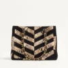 Valentino Garavani Laseine Shopping Bag aus Pythonleder und Wildleder mit Chevron-Muster Valentino Garavani Laseine Shopping Bag aus Pythonleder und Wildleder mit Chevron-Muster