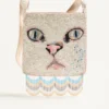 Valentino Garavani Le Chat De La Maison bestickte Umhängetasche mit Fransen Valentino Garavani Le Chat De La Maison bestickte Umhängetasche mit Fransen