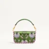 Valentino Garavani Locò Kleine bestickte Umhängetasche mit Juwelenlogo Valentino Garavani Locò Kleine bestickte Umhängetasche mit Juwelenlogo