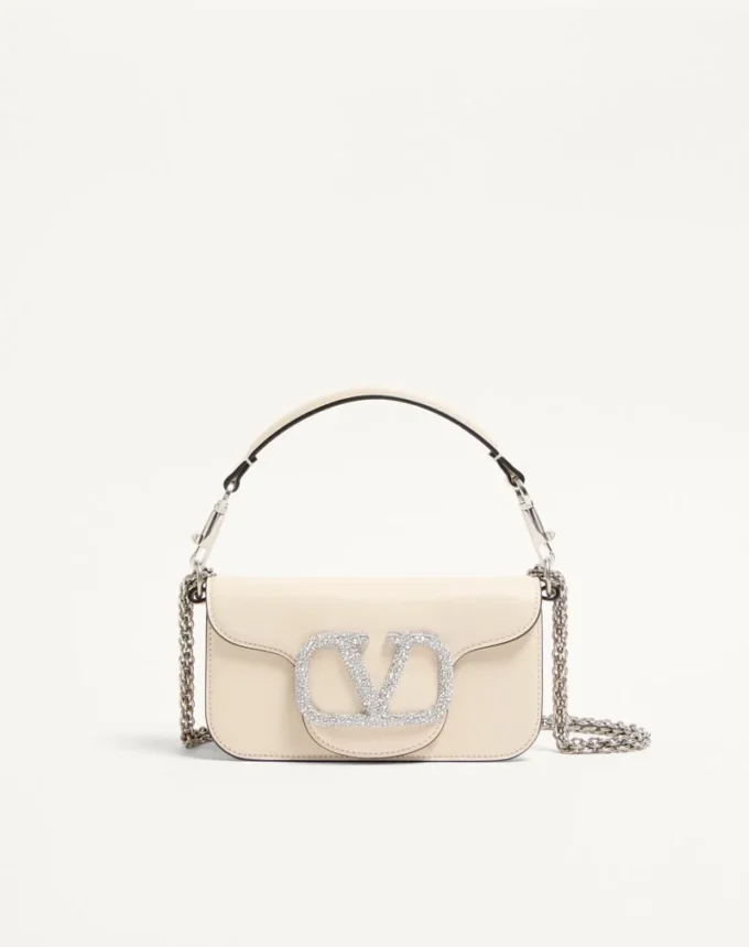 Valentino Garavani Locò Kleine Umhängetasche mit Juwelenlogo Valentino Garavani Locò Kleine Umhängetasche mit Juwelenlogo
