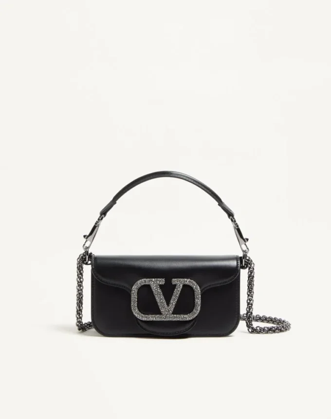 Valentino Garavani Locò Kleine Umhängetasche mit Juwelenlogo Valentino Garavani Locò Kleine Umhängetasche mit Juwelenlogo