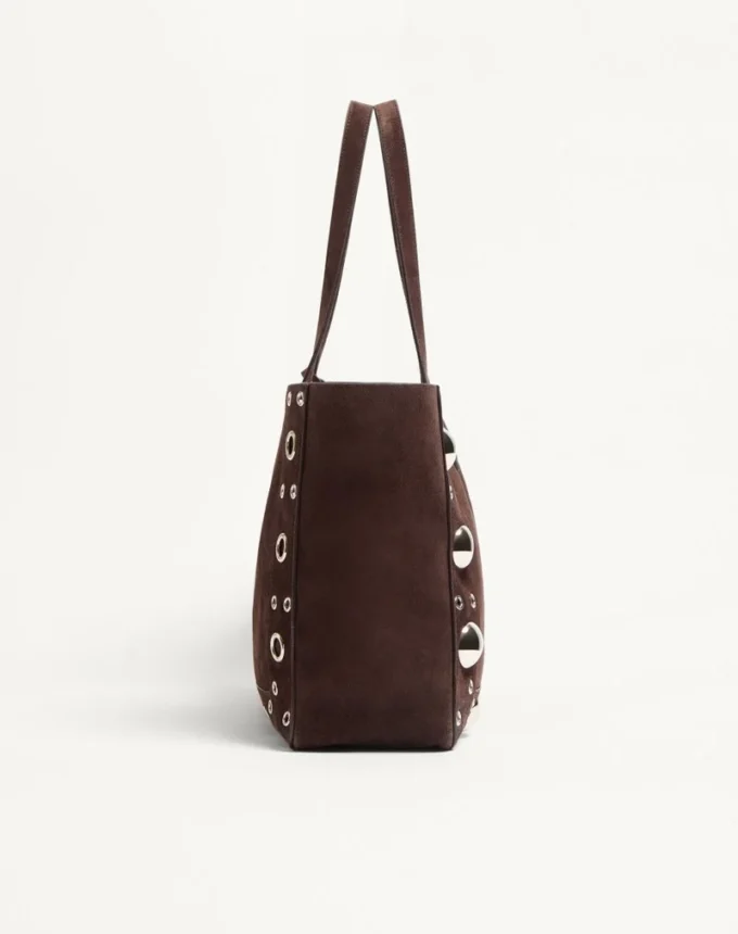 Valentino Garavani Medium Nellcôte Shopping Bag aus Wildleder Valentino Garavani Medium Nellcôte Shopping Bag aus Wildleder