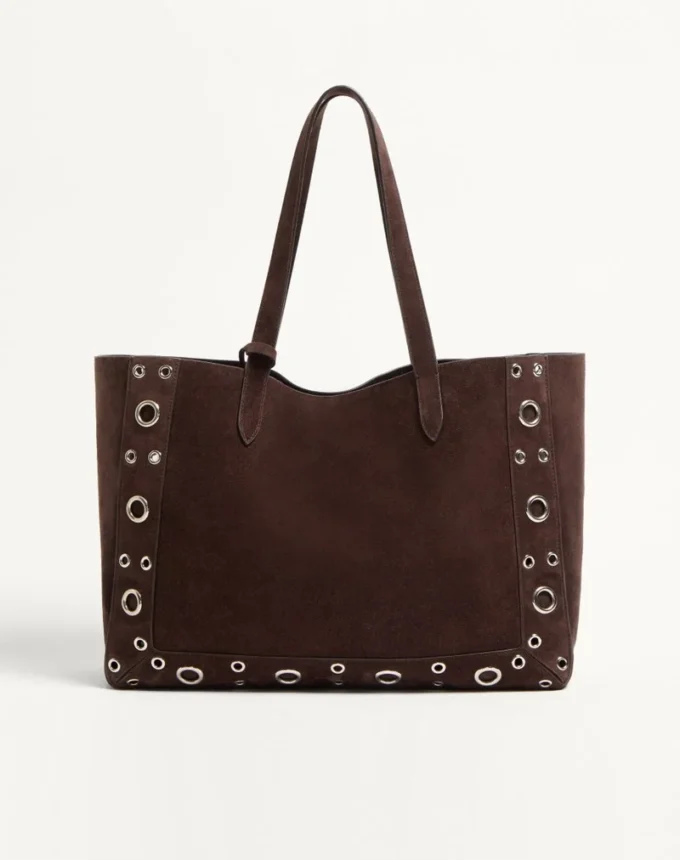 Valentino Garavani Medium Nellcôte Shopping Bag aus Wildleder Valentino Garavani Medium Nellcôte Shopping Bag aus Wildleder