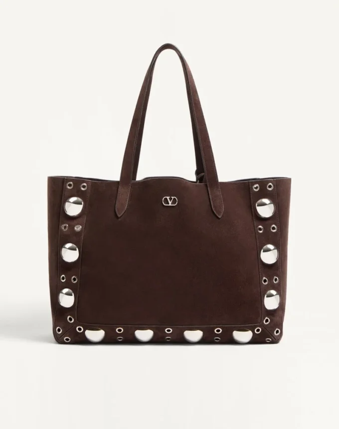 Valentino Garavani Medium Nellcôte Shopping Bag aus Wildleder Valentino Garavani Medium Nellcôte Shopping Bag aus Wildleder