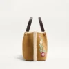 Valentino Garavani Medium Shopping Bag aus besticktem Wildleder mit Schaffellfutter Valentino Garavani Medium Shopping Bag aus besticktem Wildleder mit Schaffellfutter