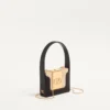Valentino Garavani Minaumorphe Minaudière aus Metall mit Swarovski®-Kristallen und Satinbeutel Valentino Garavani Minaumorphe Minaudière aus Metall mit Swarovski®-Kristallen und Satinbeutel