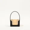 Valentino Garavani Minaumorphe Minaudière aus Metall mit Swarovski®-Kristallen und Satinbeutel Valentino Garavani Minaumorphe Minaudière aus Metall mit Swarovski®-Kristallen und Satinbeutel