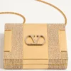 Valentino Garavani Minaumorphe Minaudière aus Metall mit Swarovski®-Kristallen und Satinbeutel Valentino Garavani Minaumorphe Minaudière aus Metall mit Swarovski®-Kristallen und Satinbeutel