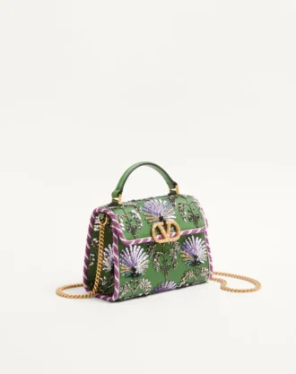 Valentino Garavani Mini Vsling bestickte Handtasche mit Juwelenlogo