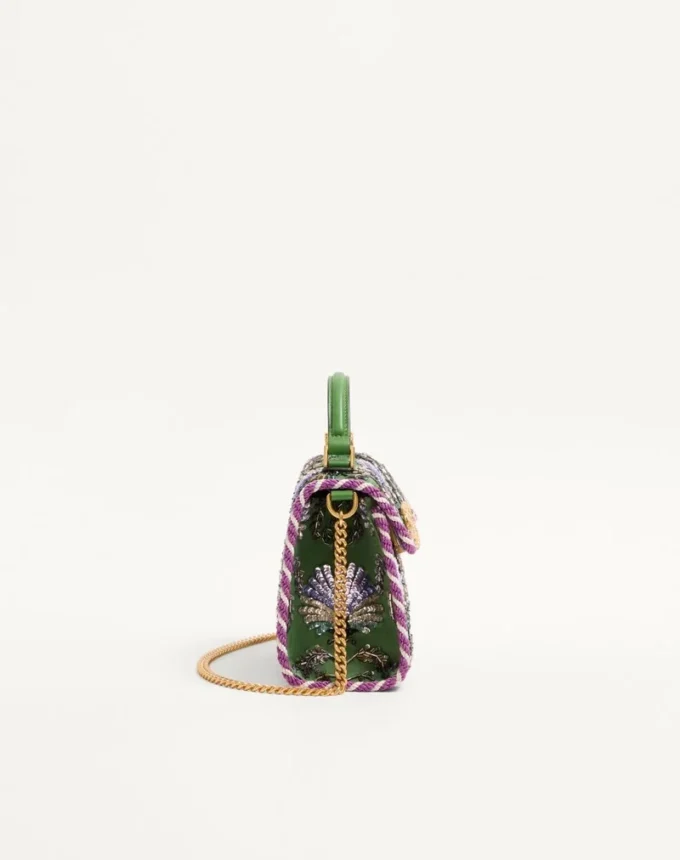 Valentino Garavani Mini Vsling bestickte Handtasche mit Juwelenlogo Valentino Garavani Mini Vsling bestickte Handtasche mit Juwelenlogo