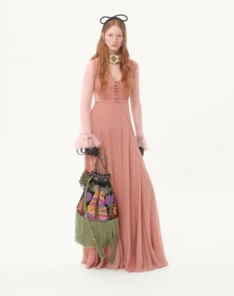 Valentino Garavani Nellcôte Alice bestickte Tasche mit Fransen