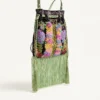 Valentino Garavani Nellcôte Alice bestickte Tasche mit Fransen Valentino Garavani Nellcôte Alice bestickte Tasche mit Fransen