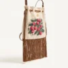 Valentino Garavani Nellcôte Alice bestickte Tasche mit Fransen Valentino Garavani Nellcôte Alice bestickte Tasche mit Fransen