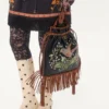 Valentino Garavani Nellcôte Alice bestickte Tasche mit Fransen Valentino Garavani Nellcôte Alice bestickte Tasche mit Fransen