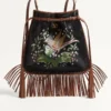 Valentino Garavani Nellcôte Alice bestickte Tasche mit Fransen Valentino Garavani Nellcôte Alice bestickte Tasche mit Fransen