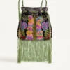 Valentino Garavani Nellcôte Alice bestickte Tasche mit Fransen Valentino Garavani Nellcôte Alice bestickte Tasche mit Fransen