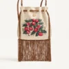 Valentino Garavani Nellcôte Alice bestickte Tasche mit Fransen Valentino Garavani Nellcôte Alice bestickte Tasche mit Fransen