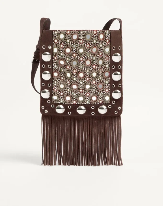 Valentino Garavani Nellcôte bestickte Schultertasche Valentino Garavani Nellcôte bestickte Schultertasche