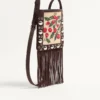 Valentino Garavani Nellcôte Kleine Schultertasche aus Jacquard-Raffia mit Cherryfic-Muster Valentino Garavani Nellcôte Kleine Schultertasche aus Jacquard-Raffia mit Cherryfic-Muster