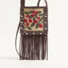 Valentino Garavani Nellcôte Kleine Schultertasche aus Jacquard-Raffia mit Cherryfic-Muster Valentino Garavani Nellcôte Kleine Schultertasche aus Jacquard-Raffia mit Cherryfic-Muster