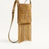 Valentino Garavani Nellcôte Kleine Schultertasche aus Wildleder mit Fransen Valentino Garavani Nellcôte Kleine Schultertasche aus Wildleder mit Fransen