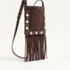Valentino Garavani Nellcôte Kleine Schultertasche aus Wildleder mit Fransen Valentino Garavani Nellcôte Kleine Schultertasche aus Wildleder mit Fransen