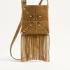 Valentino Garavani Nellcôte Kleine Schultertasche aus Wildleder mit Fransen Valentino Garavani Nellcôte Kleine Schultertasche aus Wildleder mit Fransen