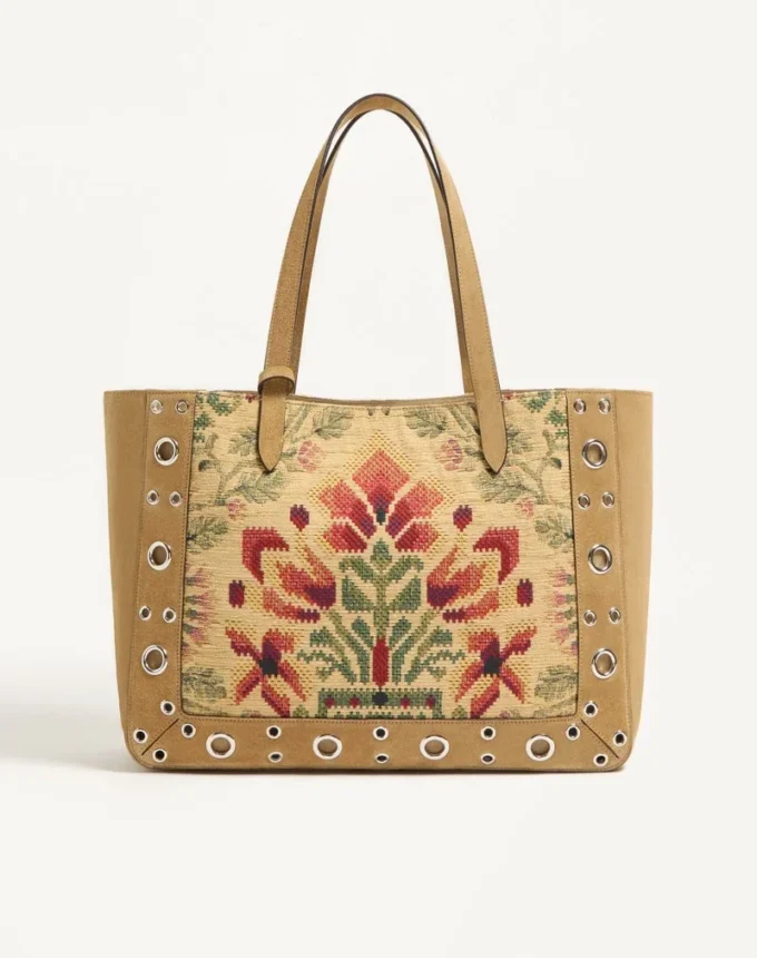 Valentino Garavani Nellcôte Medium Shopping Bag aus Jacquard-Stoff Valentino Garavani Nellcôte Medium Shopping Bag aus Jacquard-Stoff
