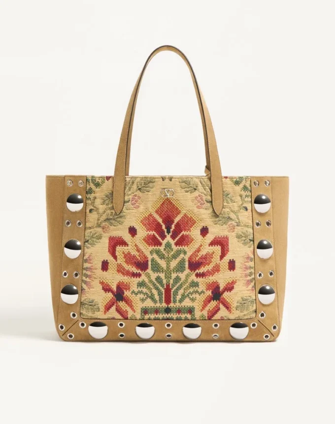 Valentino Garavani Nellcôte Medium Shopping Bag aus Jacquard-Stoff Valentino Garavani Nellcôte Medium Shopping Bag aus Jacquard-Stoff