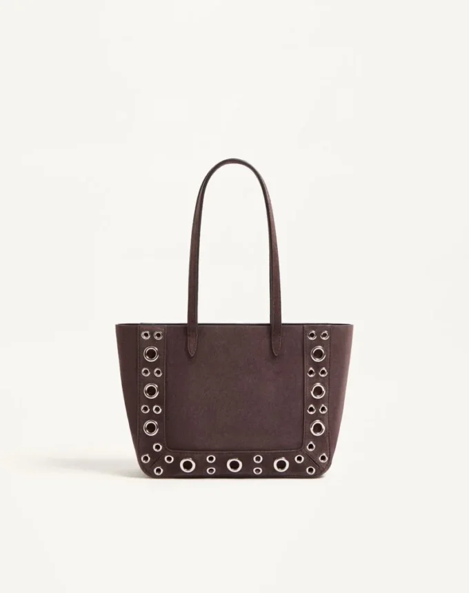 Valentino Garavani Nellcôte Mini-Einkaufstasche aus Wildleder Valentino Garavani Nellcôte Mini-Einkaufstasche aus Wildleder