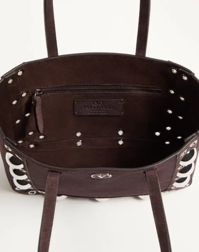 Valentino Garavani Nellcôte Mini-Einkaufstasche aus Wildleder Valentino Garavani Nellcôte Mini-Einkaufstasche aus Wildleder