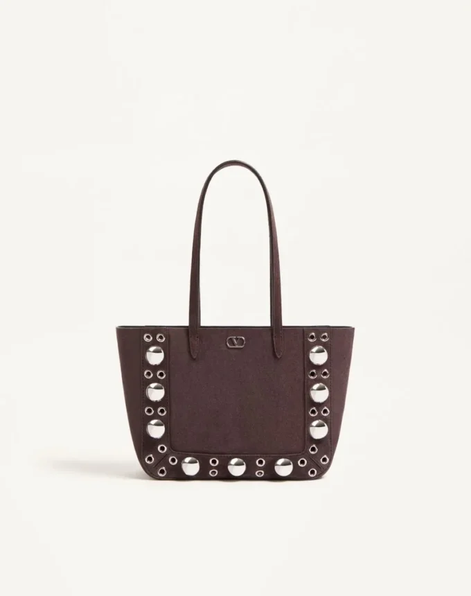 Valentino Garavani Nellcôte Mini-Einkaufstasche aus Wildleder Valentino Garavani Nellcôte Mini-Einkaufstasche aus Wildleder