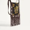 Valentino Garavani Nellcôte Schultertasche aus Jacquard-Stoff mit Fransen Valentino Garavani Nellcôte Schultertasche aus Jacquard-Stoff mit Fransen
