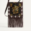 Valentino Garavani Nellcôte Schultertasche aus Jacquard-Stoff mit Fransen Valentino Garavani Nellcôte Schultertasche aus Jacquard-Stoff mit Fransen