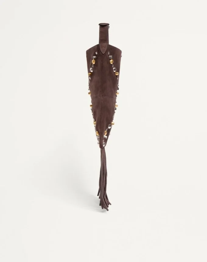 Valentino Garavani Nellcôte Schultertasche aus Wildleder mit Fransen Valentino Garavani Nellcôte Schultertasche aus Wildleder mit Fransen