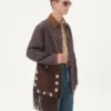 Valentino Garavani Nellcôte Schultertasche aus Wildleder mit Fransen Valentino Garavani Nellcôte Schultertasche aus Wildleder mit Fransen